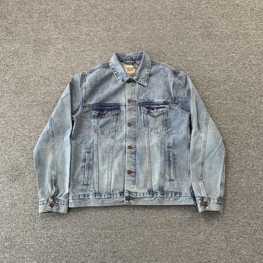 Gallery Blue Long Sleeve Denim Jacket Letter Print